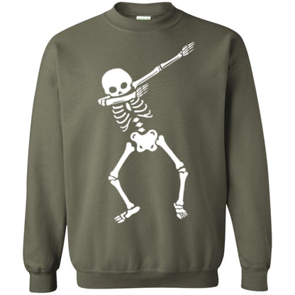 Dabbing Skeleton T Shirt Military Green