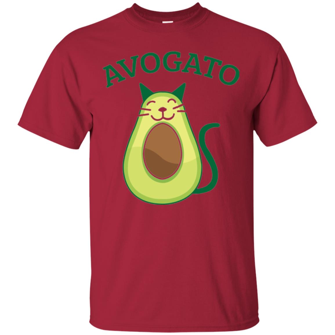 Avogato Avocado Cat Kitty Funny Meow T-shirt Cardinal