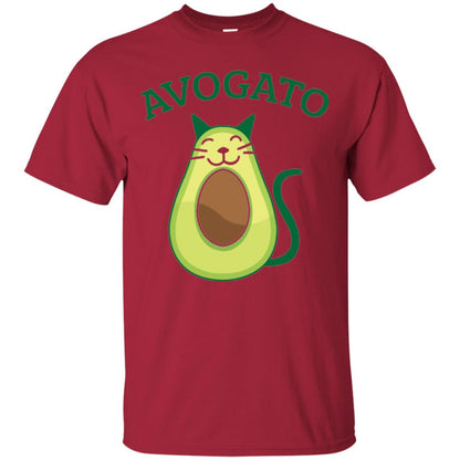 Avogato Avocado Cat Kitty Funny Meow T-shirt Cardinal