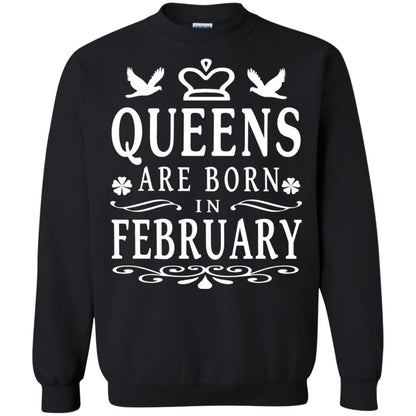 Birthday T-shirt Queens Are Born In February Black