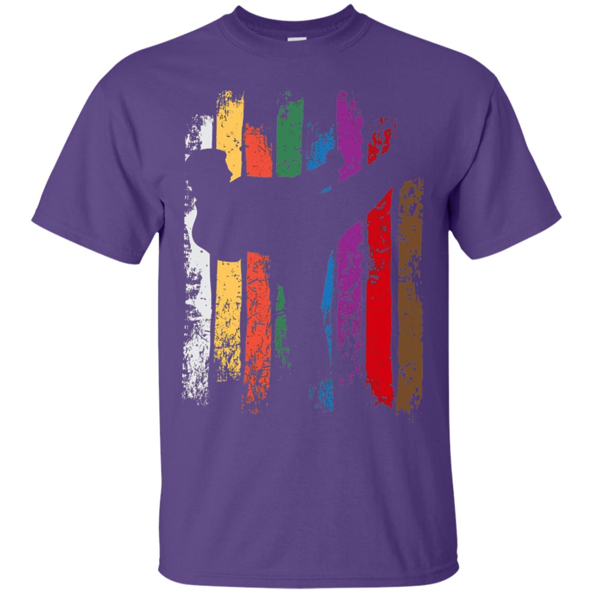 Karate Belt Colors Silhouette T-shirt Purple