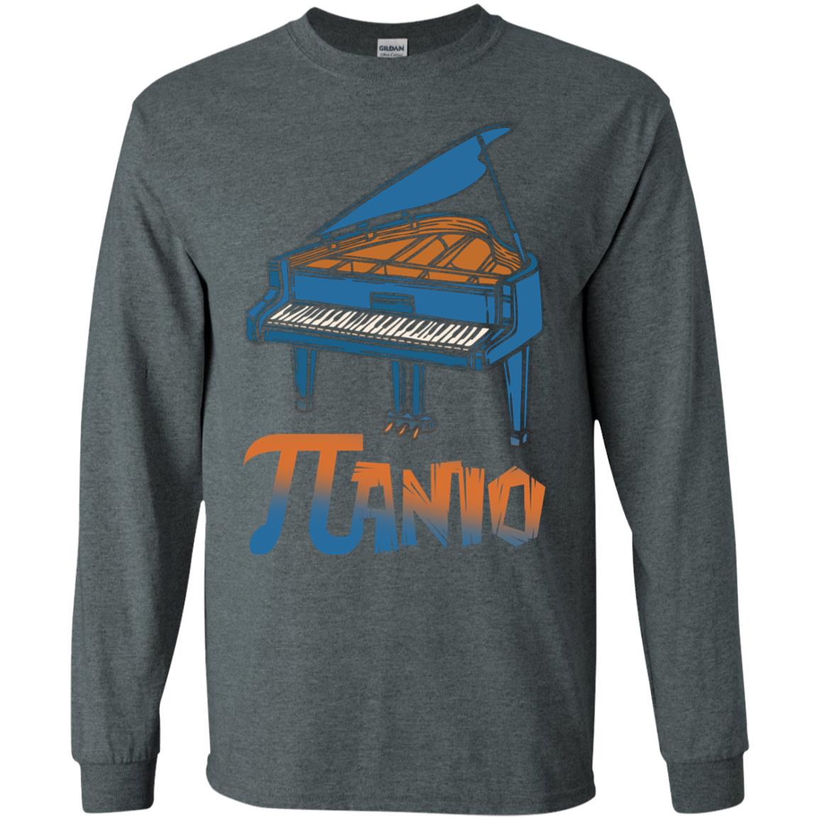 Pi Day T-shirt Funny Piano Lover Dark Heather