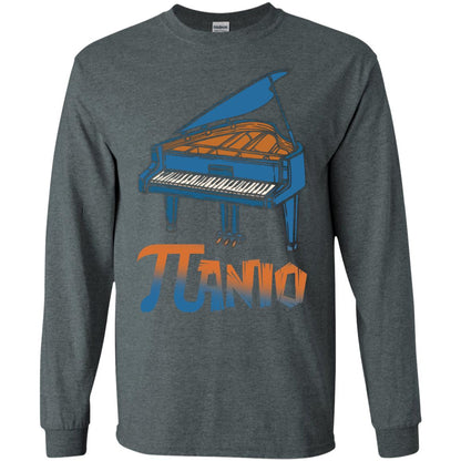 Pi Day T-shirt Funny Piano Lover Dark Heather