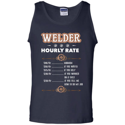 Welder Hourly Rate Shirt For Mens Or Womens Navy