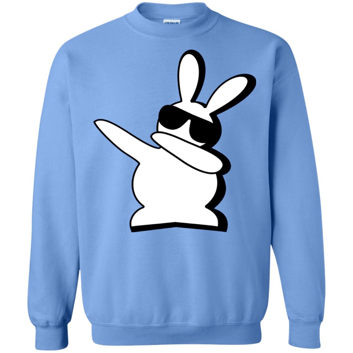 Dabbing Hip Hop Bunny Easter Dab Rabbit Dance T-shirt Carolina Blue