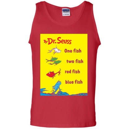 Dr. Seuss One Fish Two Fish Book Lover T-shirt Red