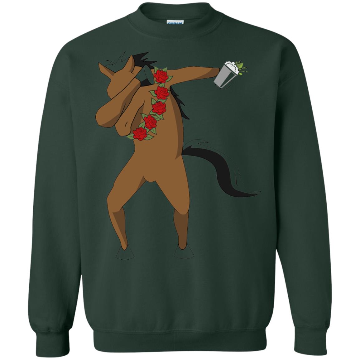 Derby Party 2018 Funny Dabbing Horse Shirt Forest Green