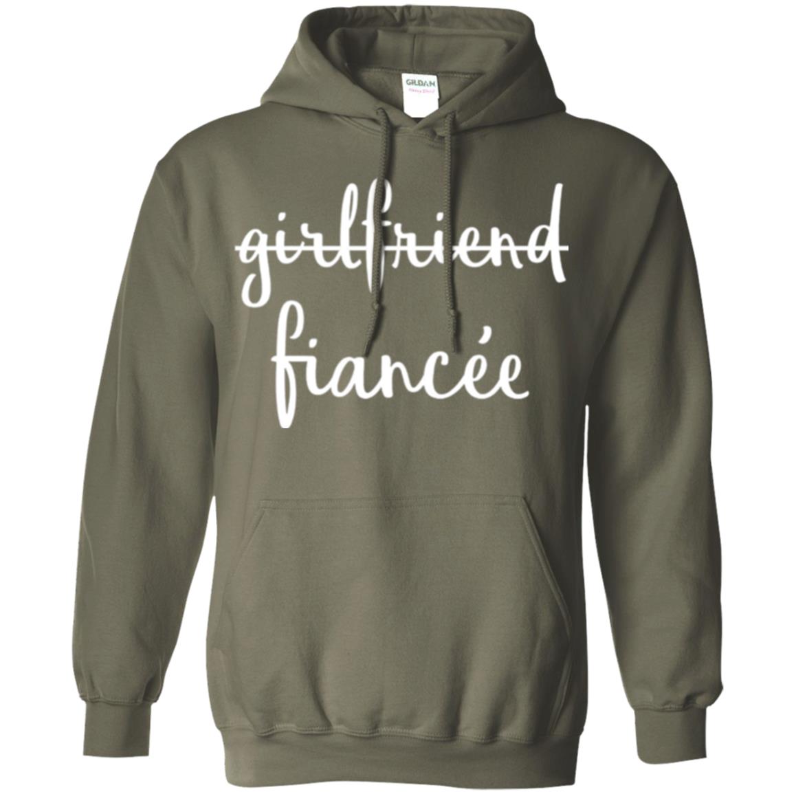Fiance Engagement Party T-shirt Girlfriend Fiancee Military Green