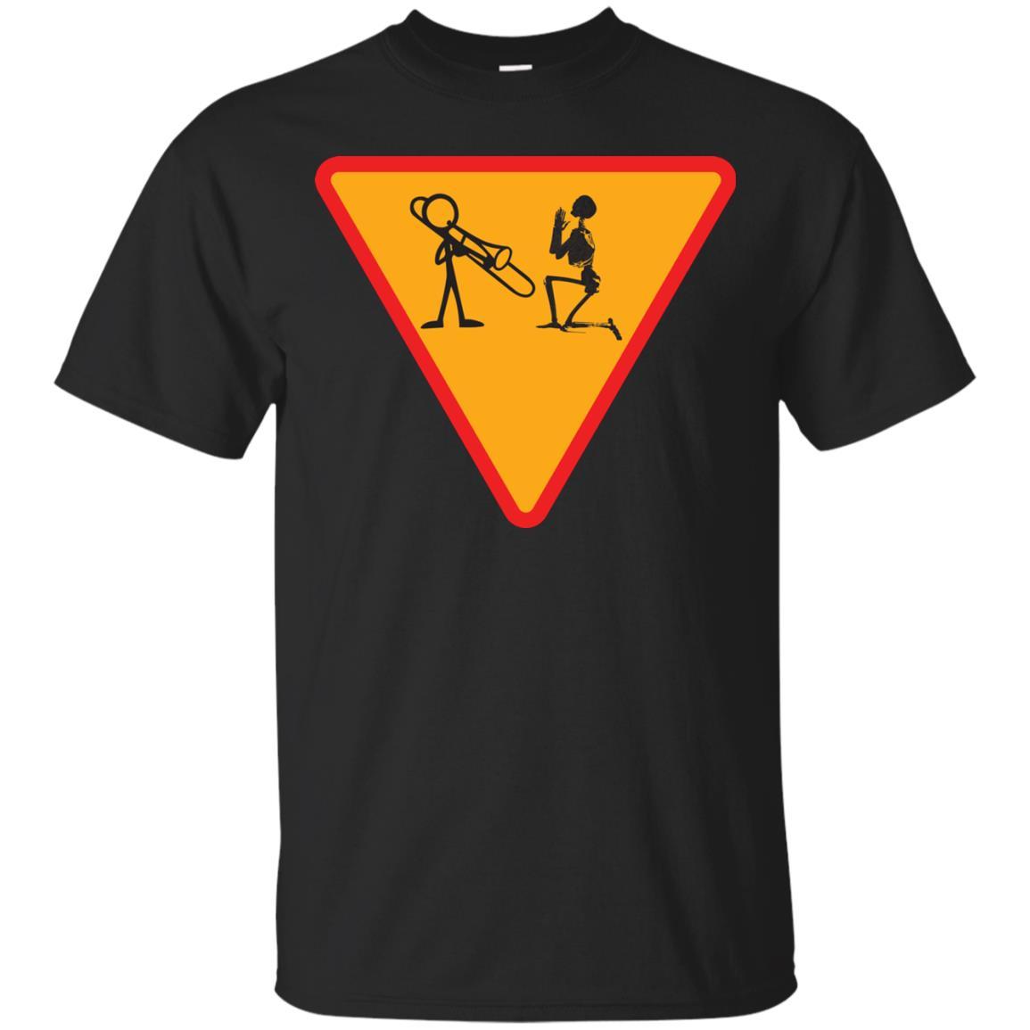 Trombone Lovers T-Shirt Funny Trombone Black