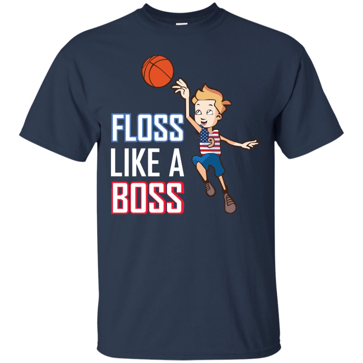 Floss Like A Boss Shirt For Basketball Players Navy
