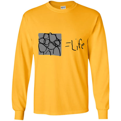 Cobblestone Equals Life Video Game Gamers Shirt Gold