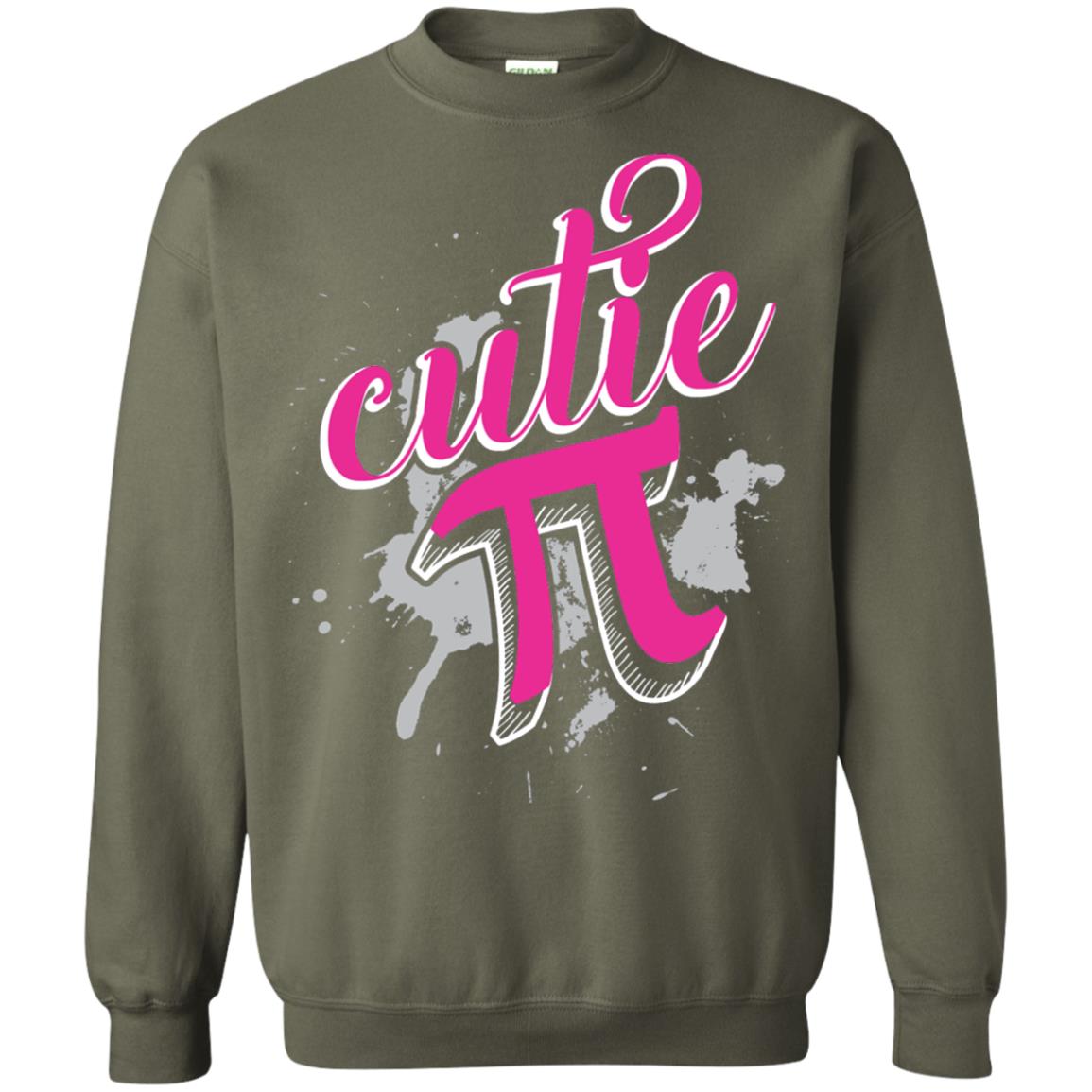 Cutie Pi Funny Math 3.14 Happy Pi Day T-shirt Military Green
