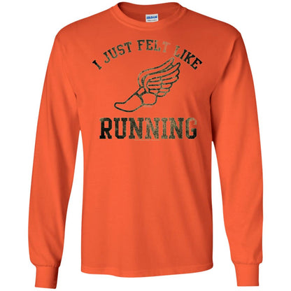 Movie T-shirt I Just Felt Like Running Orange