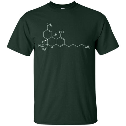 Chemistry T-shirt Molecule Tetrahydrocannabinol Forest Green