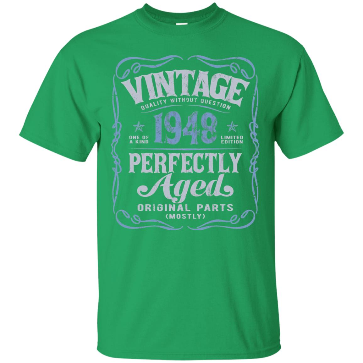 Vintage Made In 1948 70th Birthday Shirt Irish Green