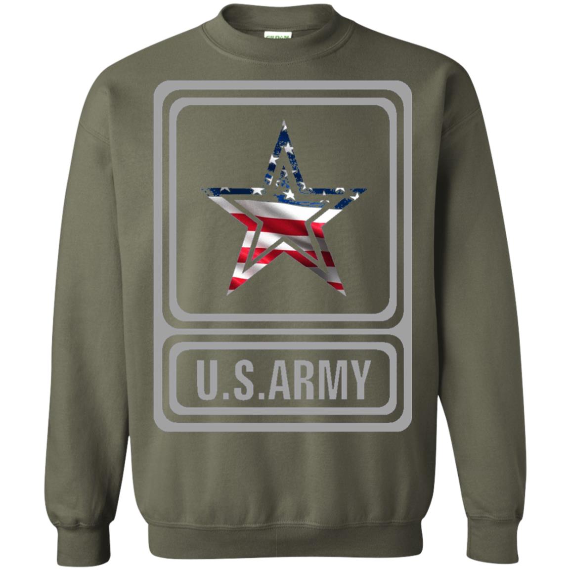 United States Army Original Us Flag T-shirt Military Green