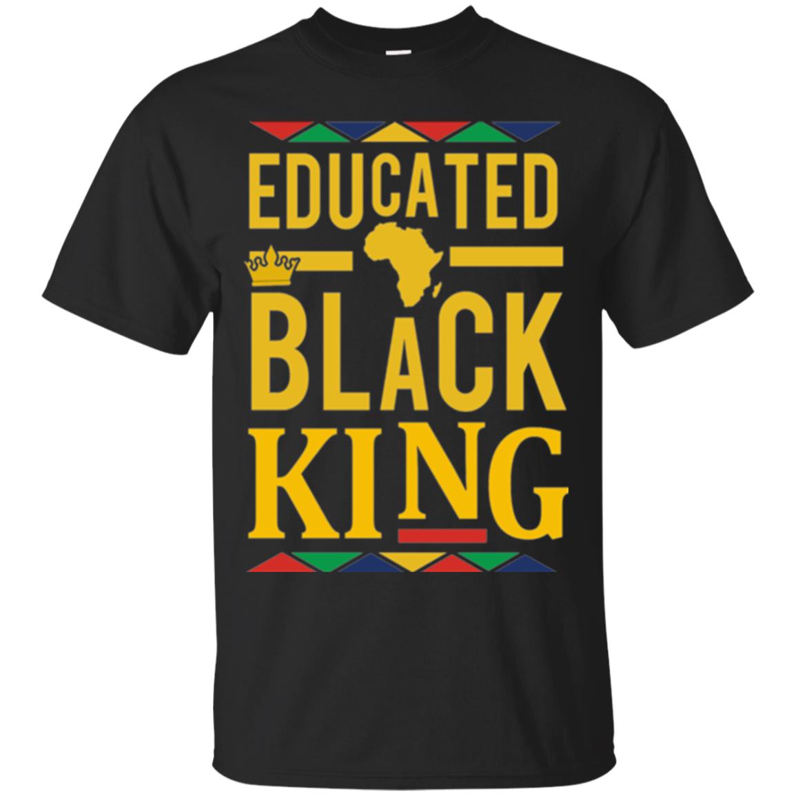 African Dna Pride T-shirt Dashiki Educated Black King Black