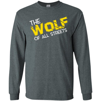 Wolf Lover T-shirt The Wolf Of All Streets Dark Heather