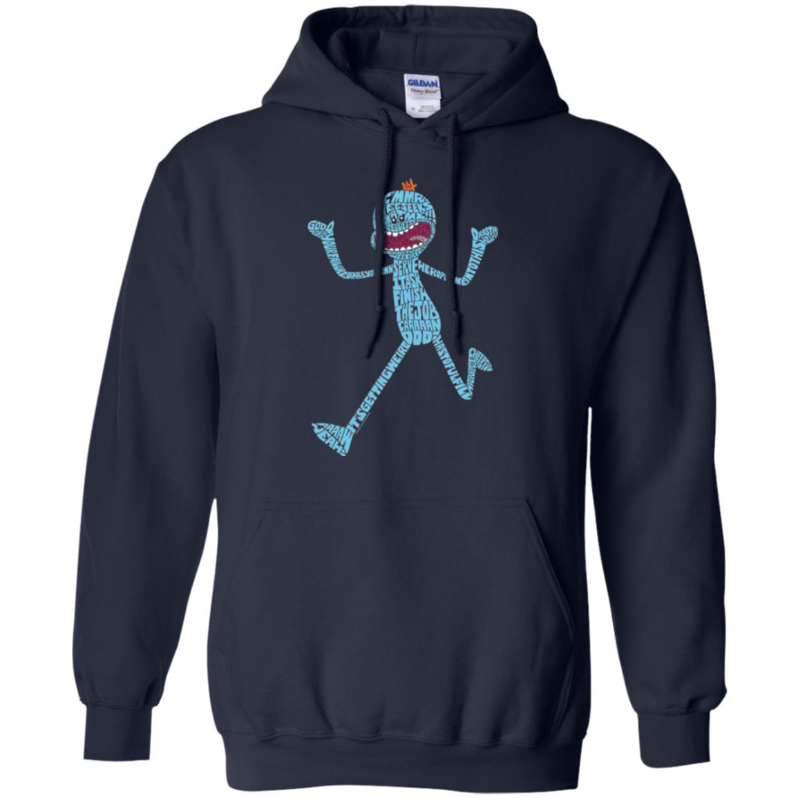 Cartoon T-shirt It_s Mr. Meeseeks Typography Navy