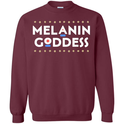 Melanin Goddess African T-shirt Black Girl Poppin_ Maroon