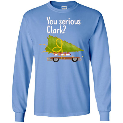 Christmas T-shirt You Serious Clark Carolina Blue