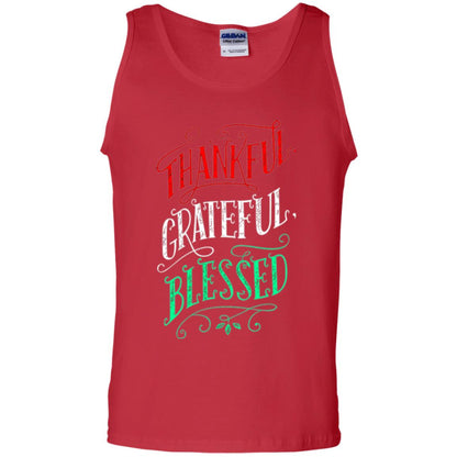 New Year T-shirt Grateful Thankful Blessed Red