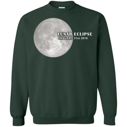 Eclipse January 31st 2018 Total Lunar Eclipse Shirts Forest Green