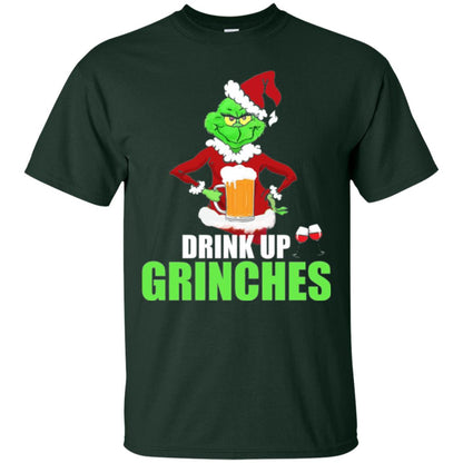 Christmas T-shirt Drink Up Grinches Forest Green