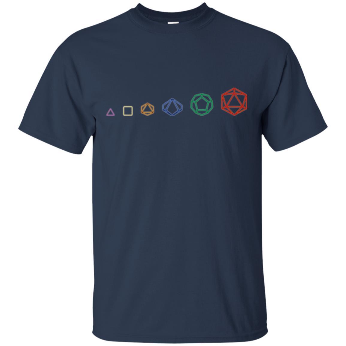 Gamer T-shirt D20 Dice Evolution Role T-shirt Navy