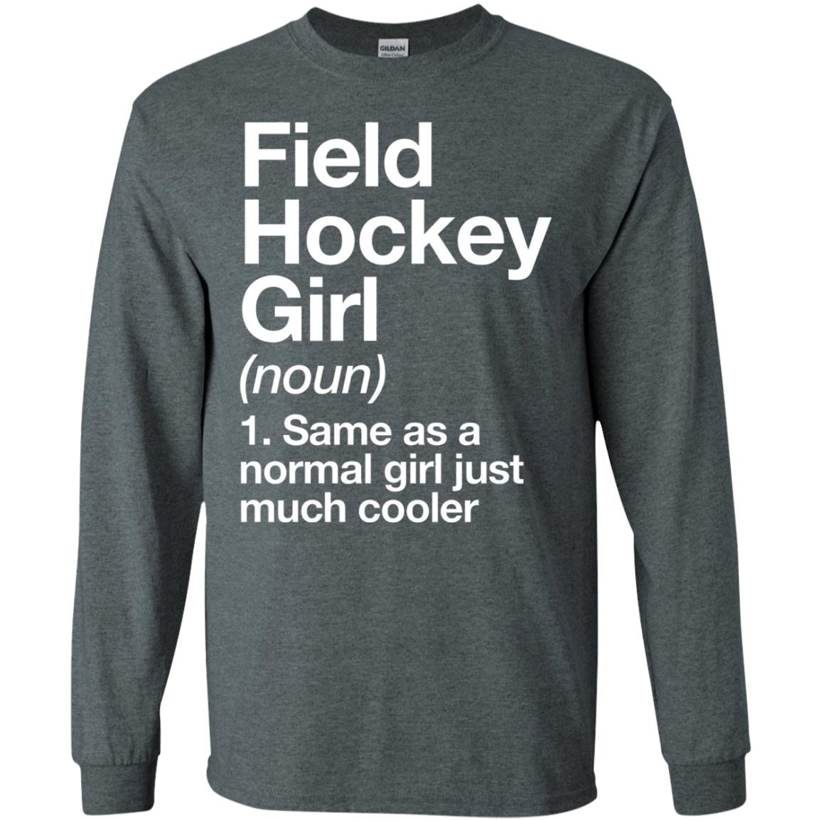 Field Hockey Girl Definition Hockey Lover T-shirt Dark Heather