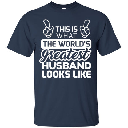 World's Greatest Husband Best Husband Ever Looks Like T-shirt Navy