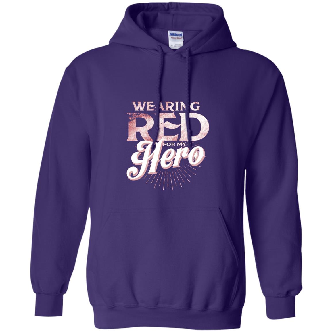 Wearing Red For My Hero Proud Us Army Shirt Purple