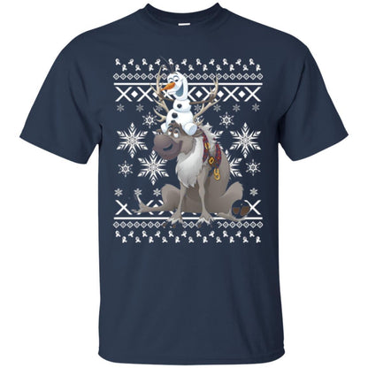 Film T-shirt Frozen Olaf Sven Riding Antler Navy