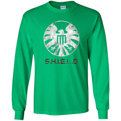 Film T-shirt Agents Of Shield Distressed Logo Graphic Irish Green