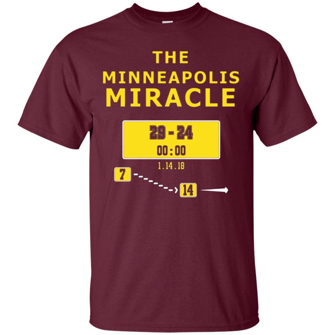 Football Lover T-shirt The Minneapolis Miracle Maroon