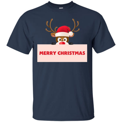 Christmas T-shirt Reindeer Merry Christmas T-shirt Navy