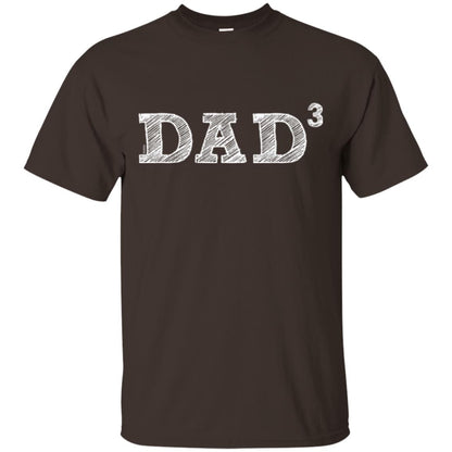 Men_s Dad3, Three Kids Father_s Day, Father Of Three T-shirt Dark Chocolate