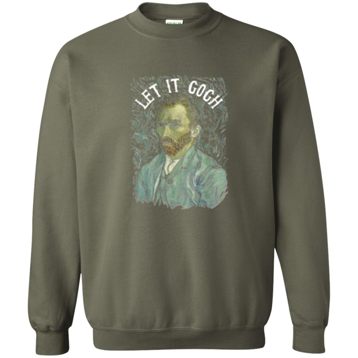 Artist T-shirt Vincent Van Let It Gogh Military Green