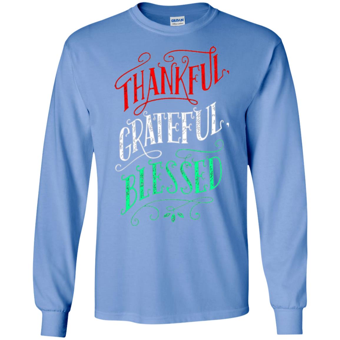 New Year T-shirt Grateful Thankful Blessed Carolina Blue