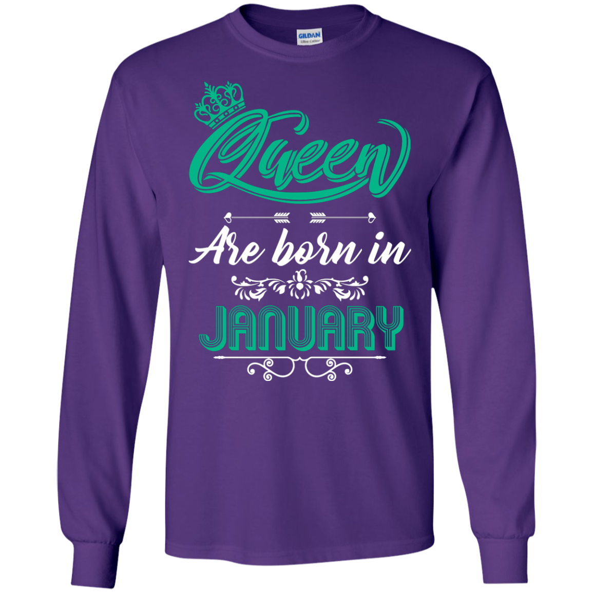 Brithday T-Shirt Queen Are Born In January Purple