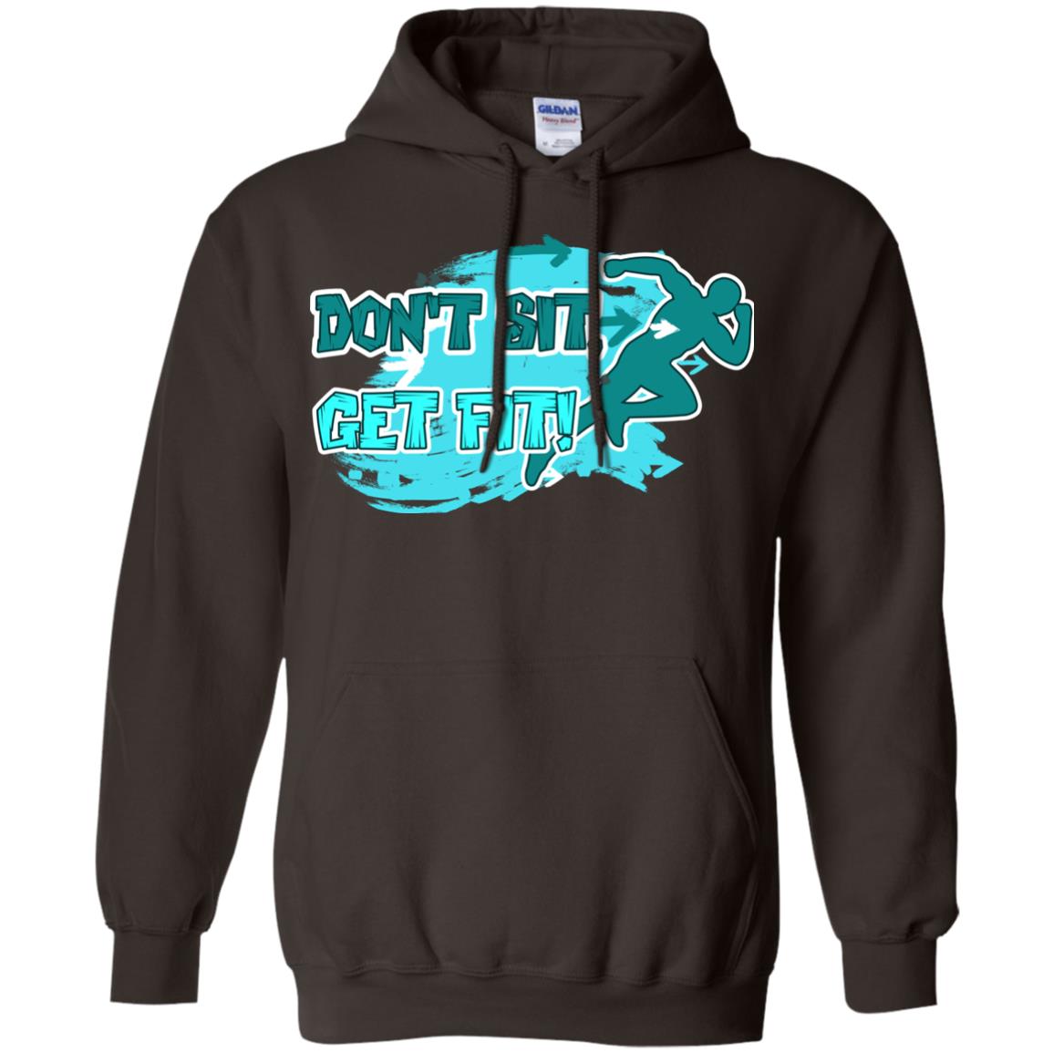 Dont Sit Get Fit Runner Shirt Dark Chocolate