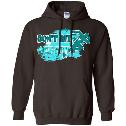 Dont Sit Get Fit Runner Shirt Dark Chocolate