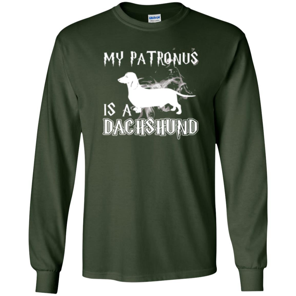 Dachshund Lover T-shirt My Patronus Is A Dachshund Forest Green