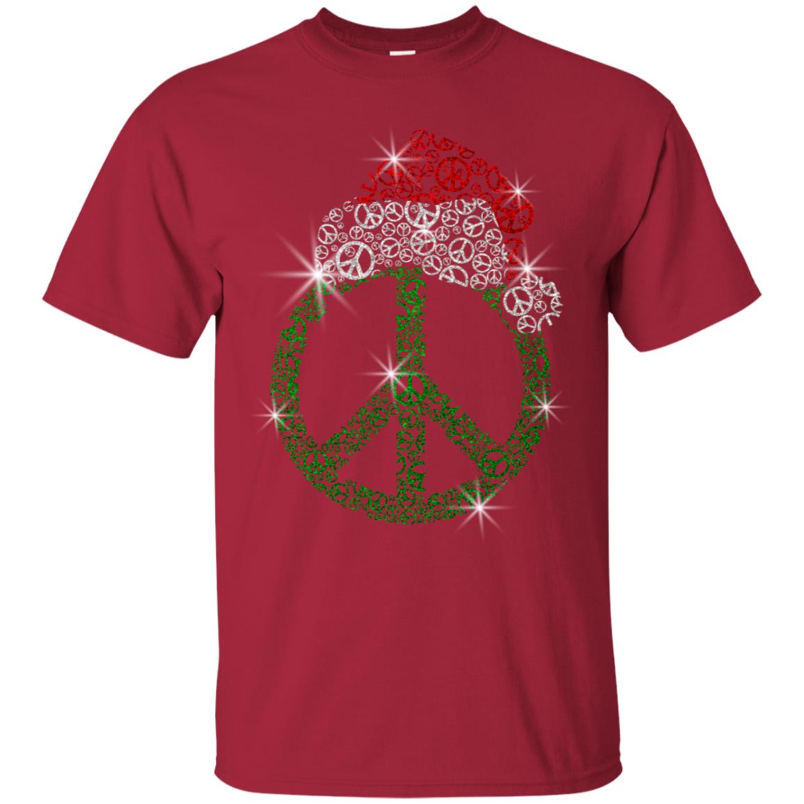 Peace Sign With Santa Ha Christmas Idea Gift Shirt Cardinal