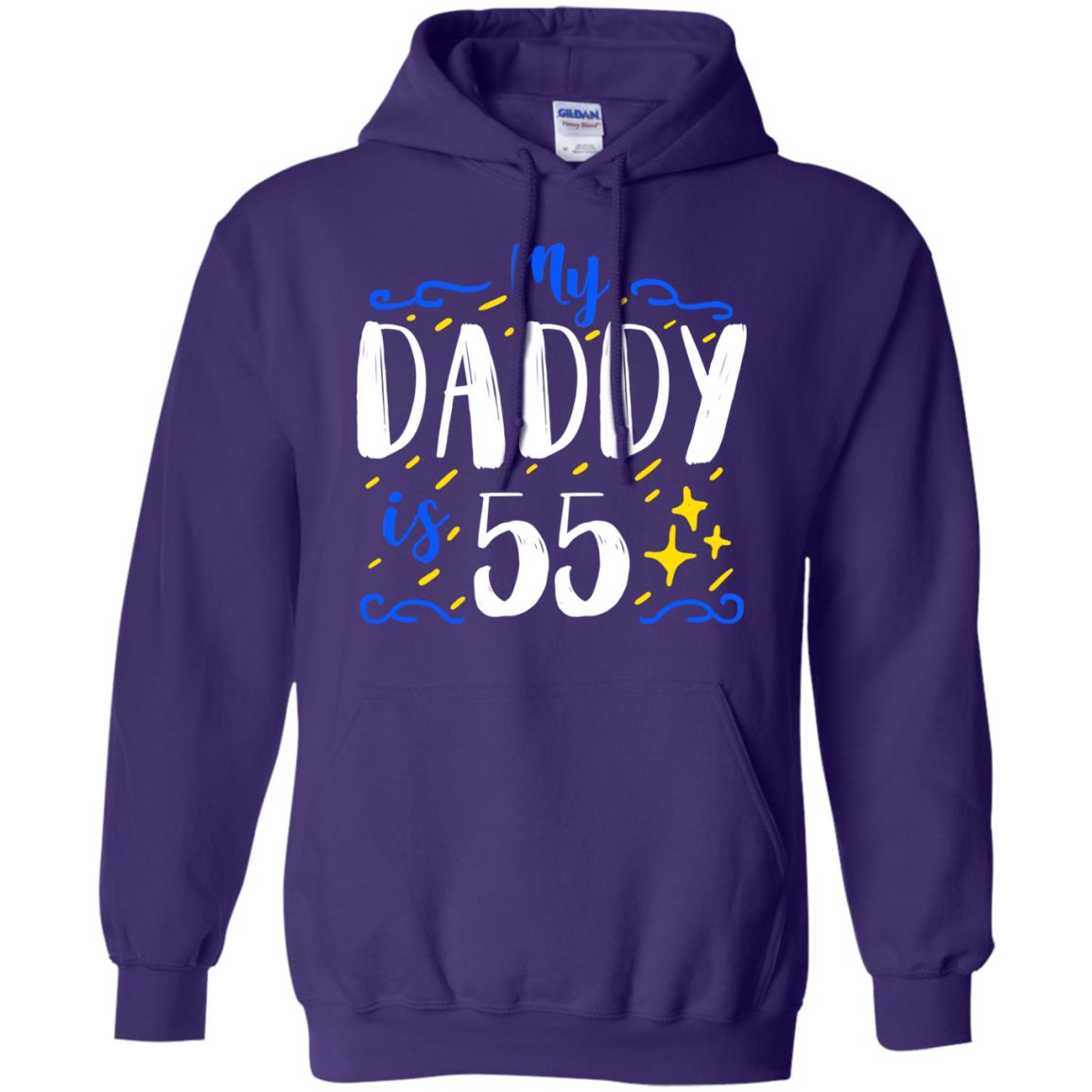 My Daddy Is 55 55th Birthday Daddy Shirt For Sons Or Daughters Purple