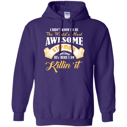 Awesome Stepmom But Here I Am Killin’ It Cool Gift Shirt For Stepmom Purple