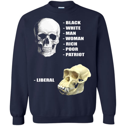 Funny Cool Skulls T-shirt Modern America Patriot Liberal Navy