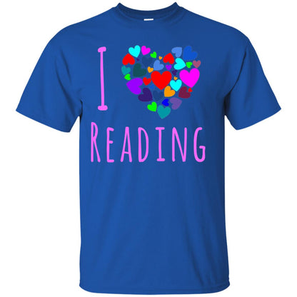 I Love Reading Club Heart Love Books Gift Shirt For Bookworm Royal