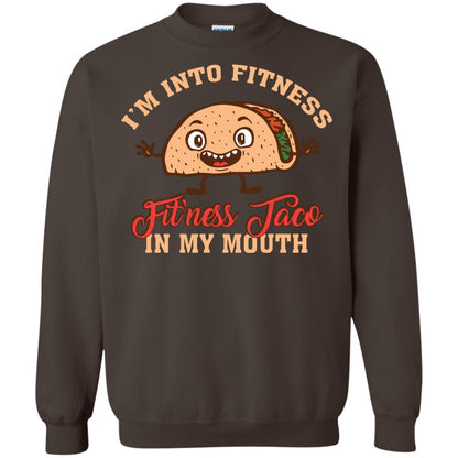 I’m Into Fitness Fit’ness Taco In My Mouth Taco Lover T-shirt Dark Chocolate