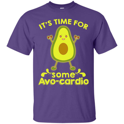 Nice-it's Time For Some Avo-cardio Avocado Fitness Gym Shirt Purple